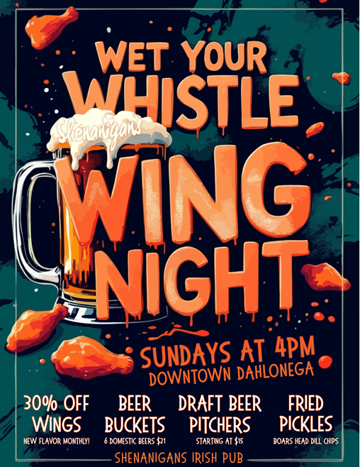 Wing Night at Shenanigans Irish Pub Dahlonega
